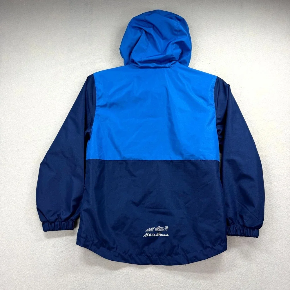 Eddie Bauer Lone Peak 3-in-1 Jacket Kids Small Blue Waterproof Hood Outer‎ Shell